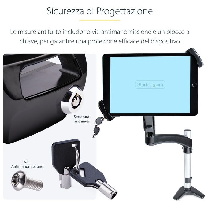 StarTech.com Tablet-vesa-adapter Supporto per Personal Communication Supporto Passivo Tablet-Umpc Nero