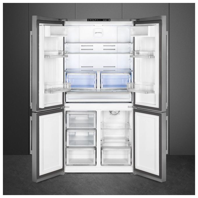 Smeg FQ60XE Universale Frigorifero side by side 4 porte 572 litri Classe E inox antimpronta