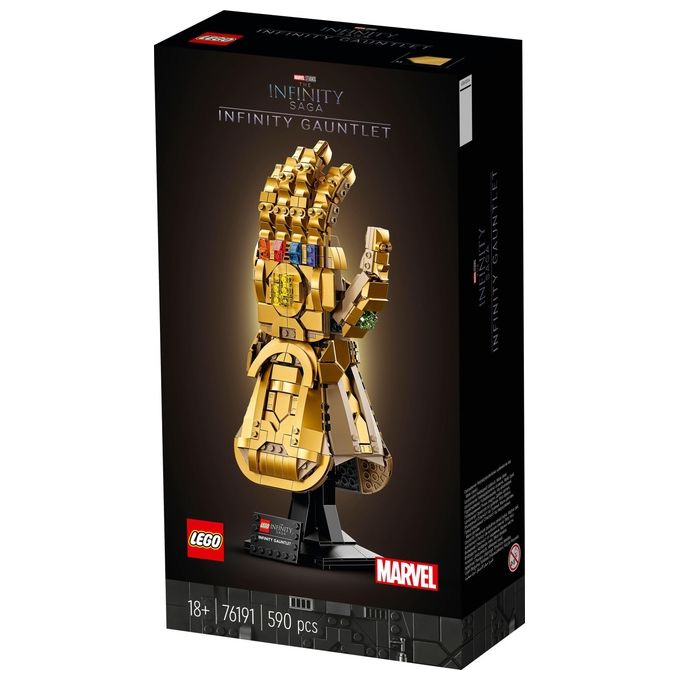 LEGO Super Heroes Marvel 76191 Guanto dell'Infinito di Thanos, Modello da Costruzione Avengers da Collezione, Set per Adulti