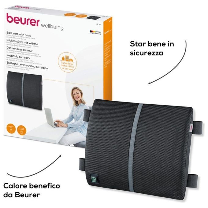 Beurer HK 70 Termoforo 20W 3 Temperature Adattore per Auto Lavabile