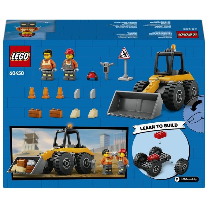 LEGO Veicolo Pala Gommata Gialla Set 60450 per Bambini Linea City Great Vehicles