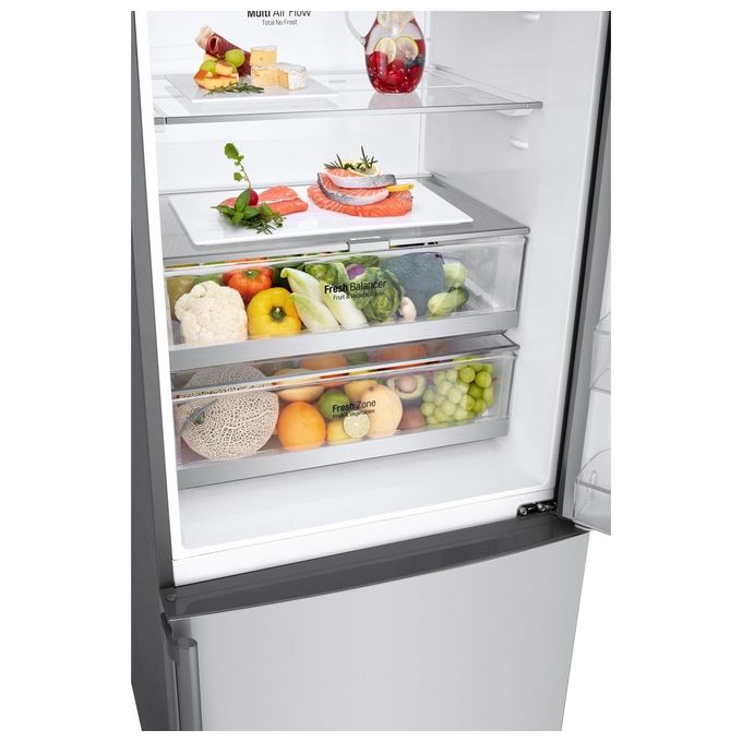 LG GBB567PZCMB Frigorifero Combinato Total No Frost 462 Litri 70cm Classe Energetica E Door and Linear Cooling Wi-Fi Acciaio Inox