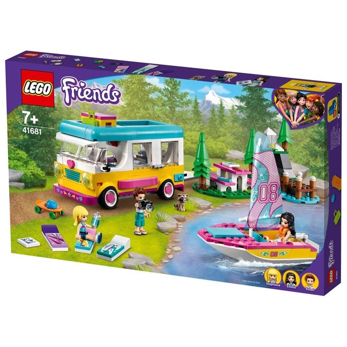 LEGO Friends Camper Van nel Bosco con Barca a Vela
