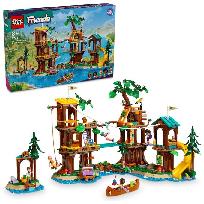 LEGO Friends La Casa sull'Albero al Campo Avventure Gioco Educativo per Bambine e Bambini da 8 Anni con Casa da Costruire 5 Mini Bamboline e 5 Animali Giocattolo Idea Regalo di Compleanno 42631
