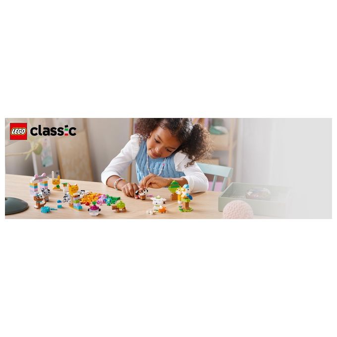 LEGO Classic 11034 Animali Domestici Creativi, Giocattolo per Bambini di 5+ Anni per Costruire Cane, Gatto e Altri Animali