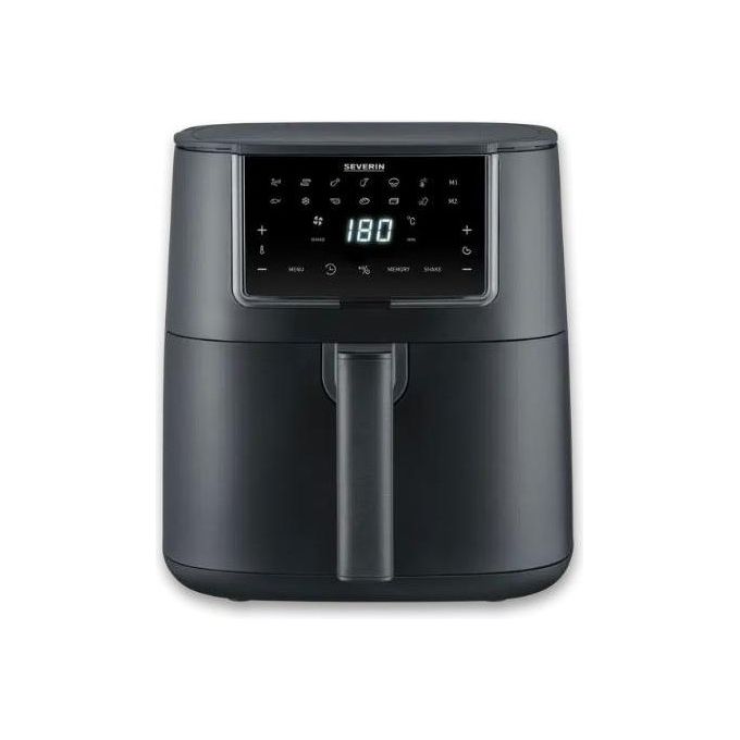Severin FR2462 Friggitrice ad Aria Calda XXL 1700W 7 Litri Display Touch 12 Programmi Mantenimento Caldo Funzione Memoria Rivestimento Ceramica 290 x 387 x 310 cm Nero