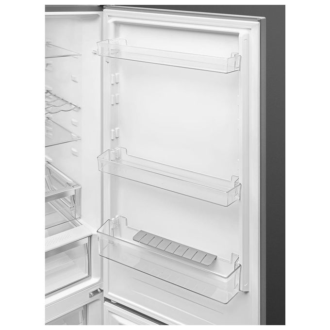 Smeg RC18XDNE – Frigorifero Combinato 300 L, Total No Frost + MultiFlow + Display, ( 185 × 60 × 65 cm), Inox