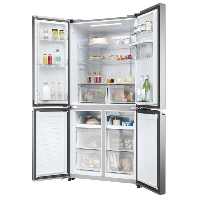 Haier Cube 83 HCR3818EWMM Frigorifero Side by Side 463L 4 Porte No Frost Platino