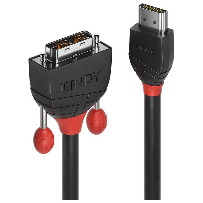 Lindy Cavo Hdmi a Dvi-D Black Line 3mt