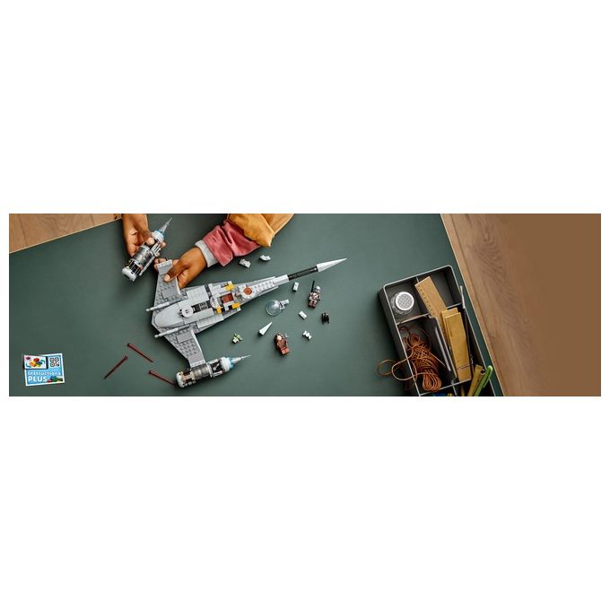 LEGO Star Wars 75325 Starfighter N-1 del Mandaloriano, Personaggi Peli Motto, Droide BD e Baby Yoda, Giocattolo Costruibile