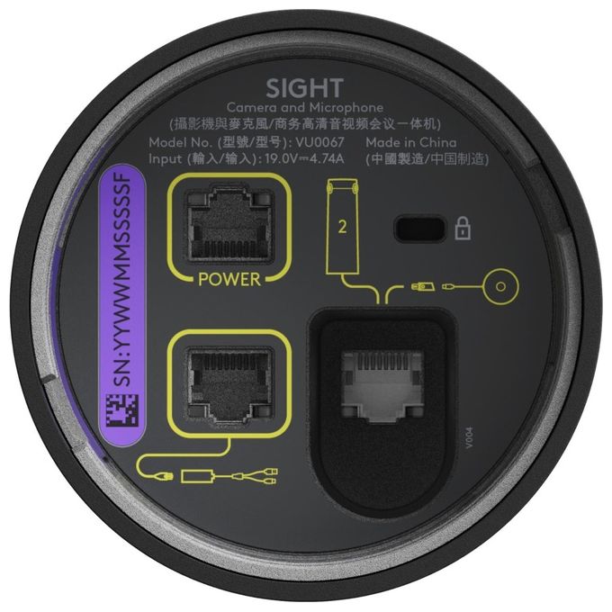 Logitech Sight Grafite 3840x2160 Pixel 60 fps CMOS
