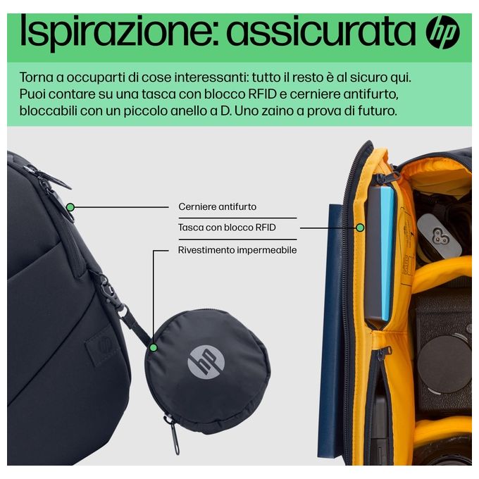 HP Creator Borsa a Tracolla per Notebook 13.3'' Blu Scuro