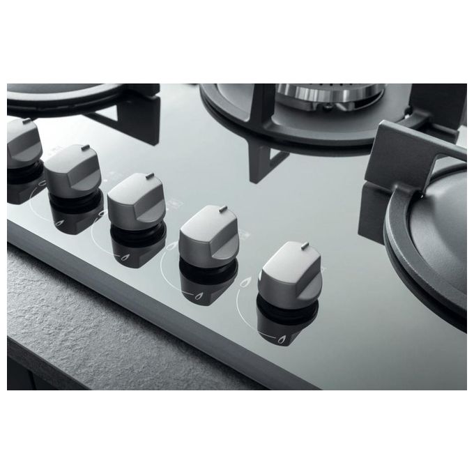 Hotpoint HAGD 72S-ICE Piano Cottura a Gas 5 Zone Griglie in Ghisa 73 cm
