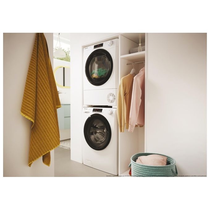 Candy CRO4 H7A2TBE-S - Asciugatrice Pompa di Calore Slim 7 kg, Classe E, Wi-Fi-BT Smart Pro + Sensore Kg + Programmi Delicati, (85 × 60 × 48 cm), Bianco.