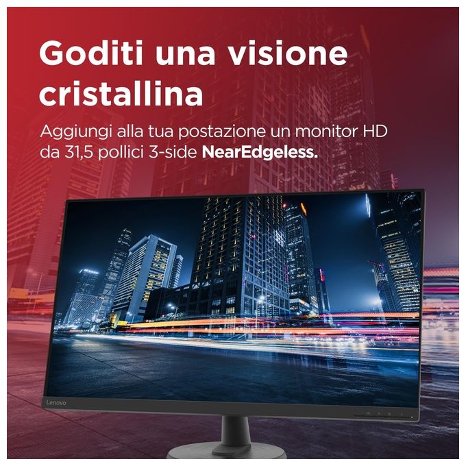 Lenovo D32-40 Monitor Pc 31.5'' 1920x1080 Pixel Full Hd Lcd Nero