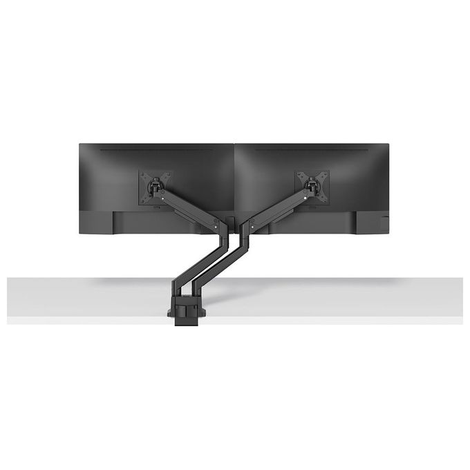 Neomounts DS70-250BL2 NEXT Slim Braccio per Monitor 2 Schermi Fino a 32'' Regolazione Molla a Gas 180° Stop colore Nero