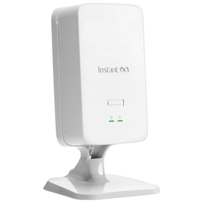 Hewlett Packard Enterprise S0J33A HPE Networking Instant On AP22D Access Point Wi-Fi 6 con Switch 4x 1 GBit 2,5 GBit Uplink Alimentazione PoE e PSU Incluso colore Bianco