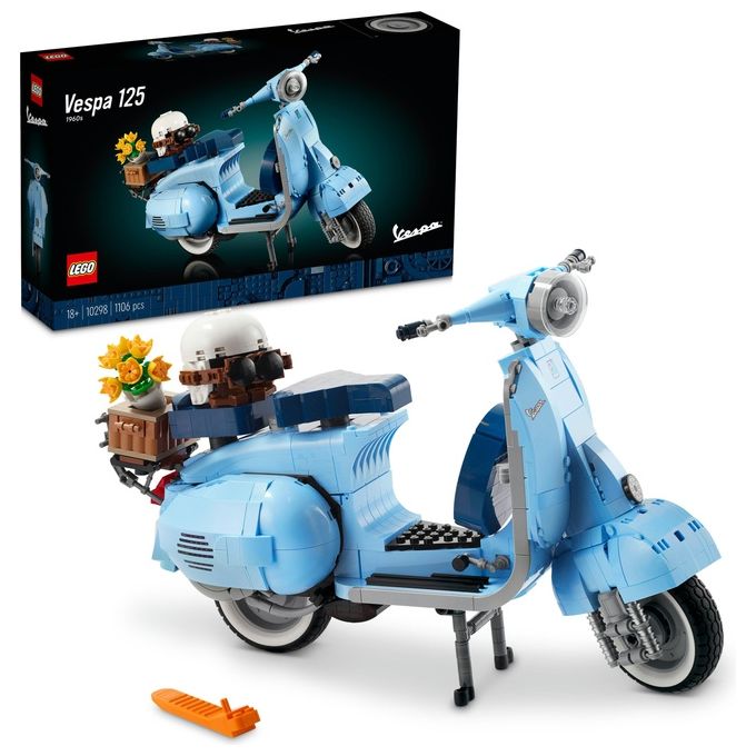 LEGO Icons 10298 Vespa 125, Set in Mattoncini, Modellismo Adulti, Replica Piaggio Anni 60, Idea Regalo, Hobby Creativo