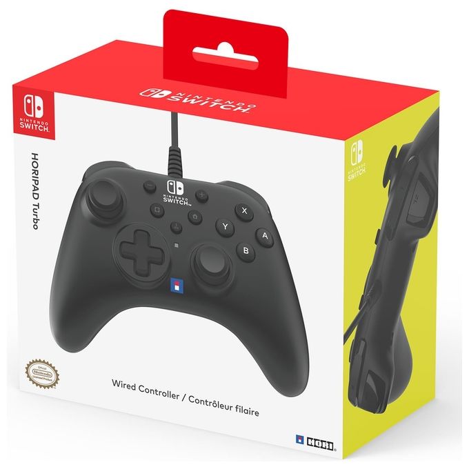 Hori Gamepad Horipad Turbo Wired per Nintendo Switch Nero
