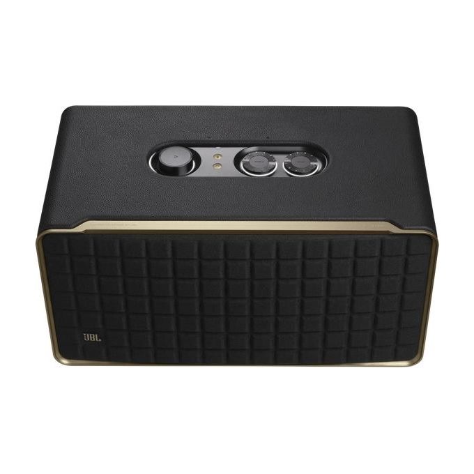 JBL Authentics 500 Smart Home Wifi Speaker Altoparlante Bluetooth dal Design Retro' Anni '70 con Griglia Quadrex Dolby Atmos Assistente Vocale AirPlay One App Nero
