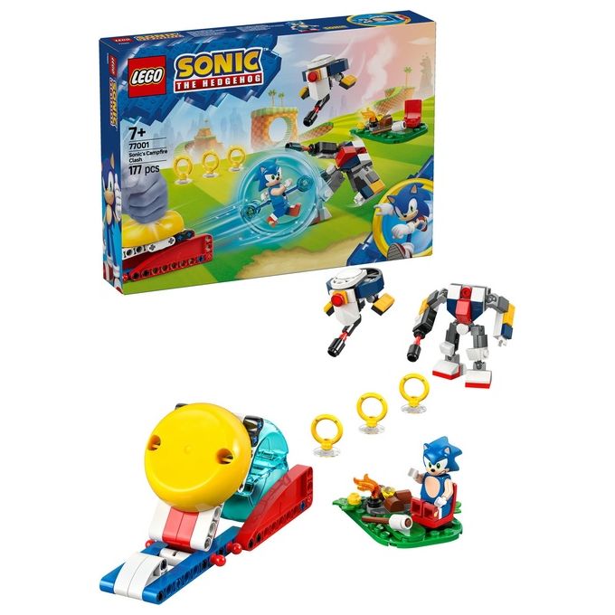 LEGO Sonic Duello al Falo' di Sonic Giochi d'Avventura per Bambini e Bambine da 7 Anni in su con Personaggi del Videogioco tra cui 2 Robot Giocattolo Idea Regalo di Compleanno per Gamer 77001