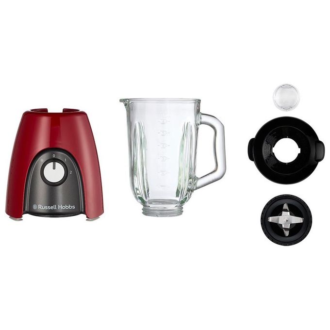 Russell Hobbs 27120-56 Frullatore con Bicchiere Capacita' 1.5 Litri Potenza 650 Watt 2 Velocita' colore Rosso e Nero