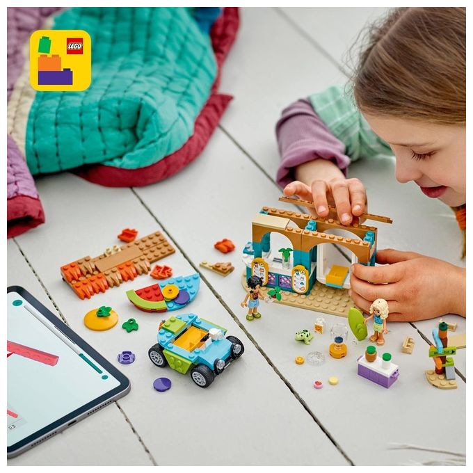 LEGO Friends Bancarella dei Frullati sulla Spiaggia Giochi Educativi per Bambine e Bambini da 6 Anni con 2 Mini Bamboline una Tartaruga un Buggy da Costruire e Cibo Giocattolo Idea Regalo 42625