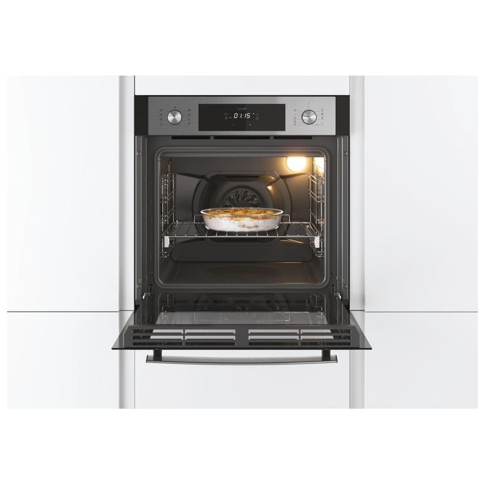 Candy FCNE886X WIFI Forno Elettrico Multifunzione da Incasso Capacita' 70 Litri Classe energetica A 9 funzioni Timer Touch Softclose Castelletto e guide telescopiche Aquactiva + Pirolisi Wifi 60 cm Inox