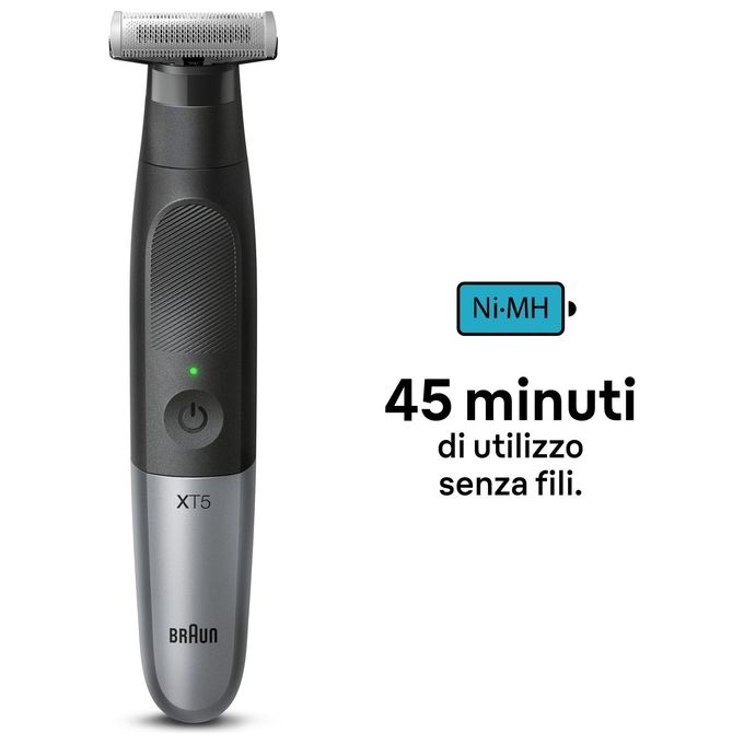 Braun XT5100 Serie X Rasoio Barba 4D Blade FaceeBody Nero e Grigio