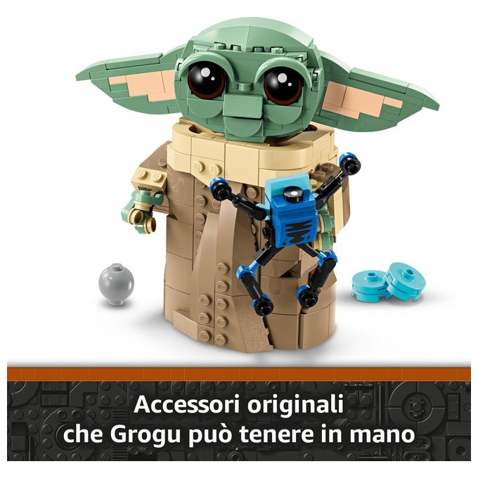 LEGO 75403 Star Wars Grogu con Carrozzina Hover 1048 pezzi con minifigure e accessori colore Nero