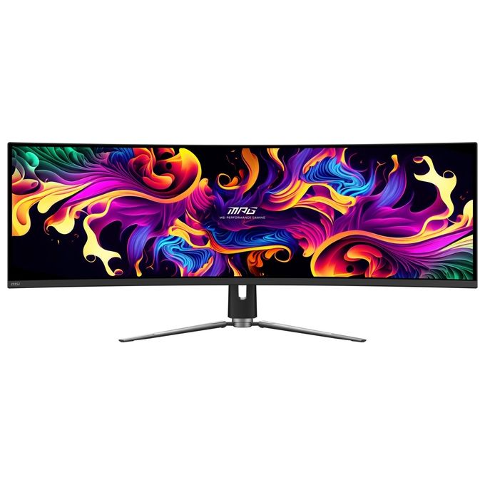 MSI MPG 491CQP QD-OLED Monitor Gaming Curvo 49'' OLED Quantum Dot DQHD (5120x1440) 144Hz - 003ms 99% DCI-P3 ΔE≤2 DisplayHDR True Black 400 KVM RGB DP 1.4a HDMI 2.1 USB Type-C
