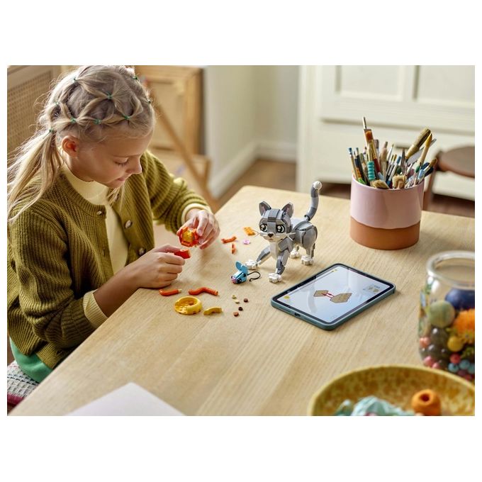 LEGO Creator 3 in 1 Gatto Giocoso Giocattolo - Si Trasforma in Piccione o in Cane - Animali da Costruire per Bambine Bambini Ragazze e Ragazzi da 8 Anni - Idea Regalo di Compleanno Creativa - 31163