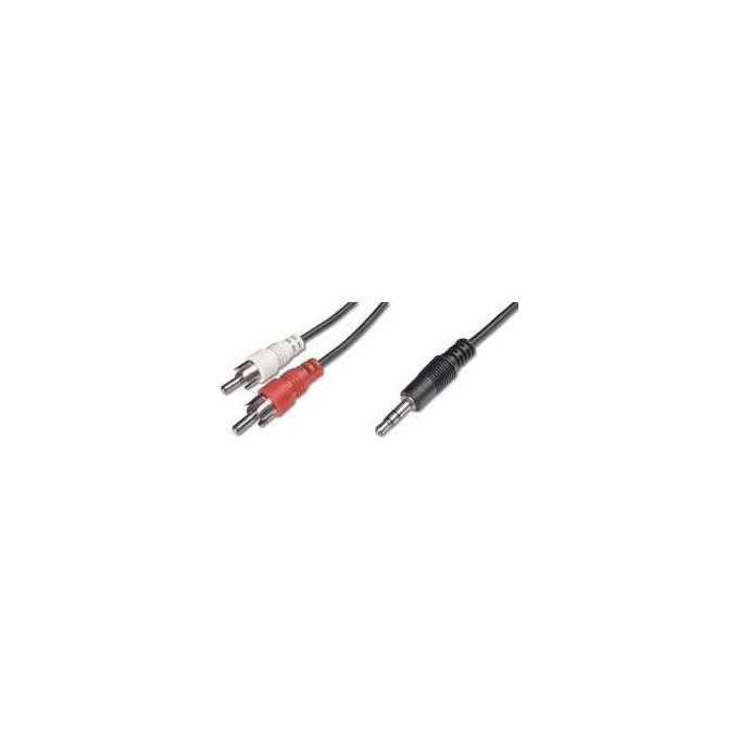 Digitus cavo stereo per collegamento casse-pc - 1 connettore 3,5 mm.-2 connettori cinch (rca) maschio mt.5 (ak 243-050)