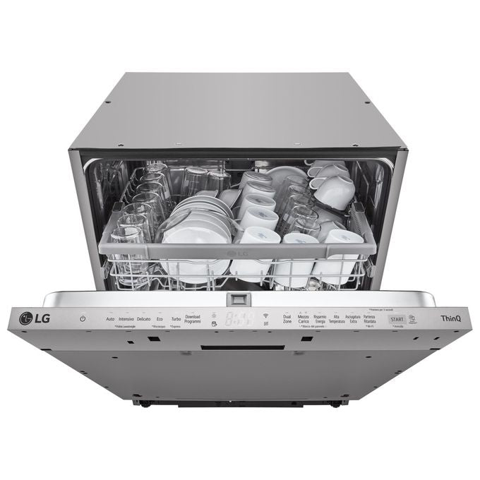 LG QuadWash DB242TX Lavastoviglie da incasso a Scomparsa Totale Classe Energetica D 46dB 14 Coperti Wi-Fi