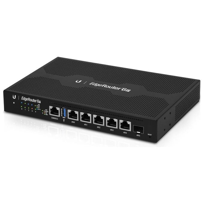 Ubiquiti Networks EdgeRouter 6P Router Cablato Collegamento Ethernet Lan Nero