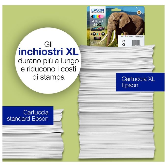 Epson 24XL 8.7 ml misura XL giallo originale cartuccia dinchiostro per Expression Photo XP-55, 750, 760, 850, 860, 950, 960, Expression Premium XP-750, 850