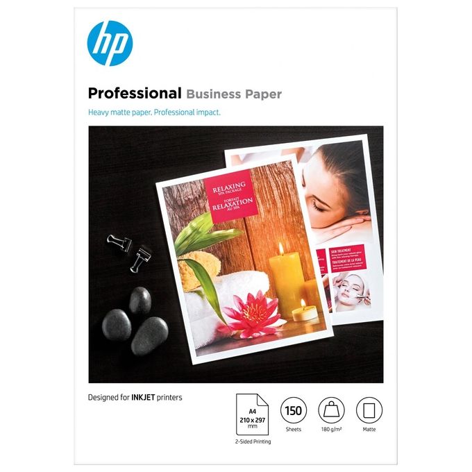 HP Carta Professionale opaca HP 7MV79A Grammatura 180 g-m2 Formato A4 Confezione da 150 Fogli