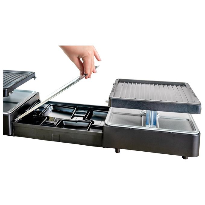 Unold Raclette Estensibile 8 Persone Nero Modello 48755 per Cucine Moderne