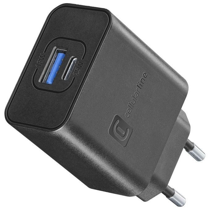 Cellular Line Dual Super Fast Charger 25W Caricabatterie Usb