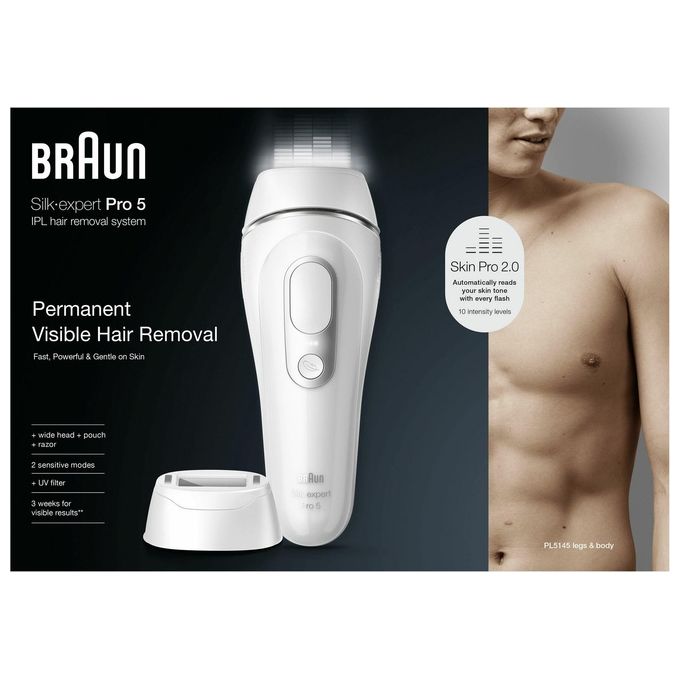 Braun Silk-Expert Pro 5 Epilatore Luce Pulsata con Custodia Rasoio Uomo Gillette 2 Testine