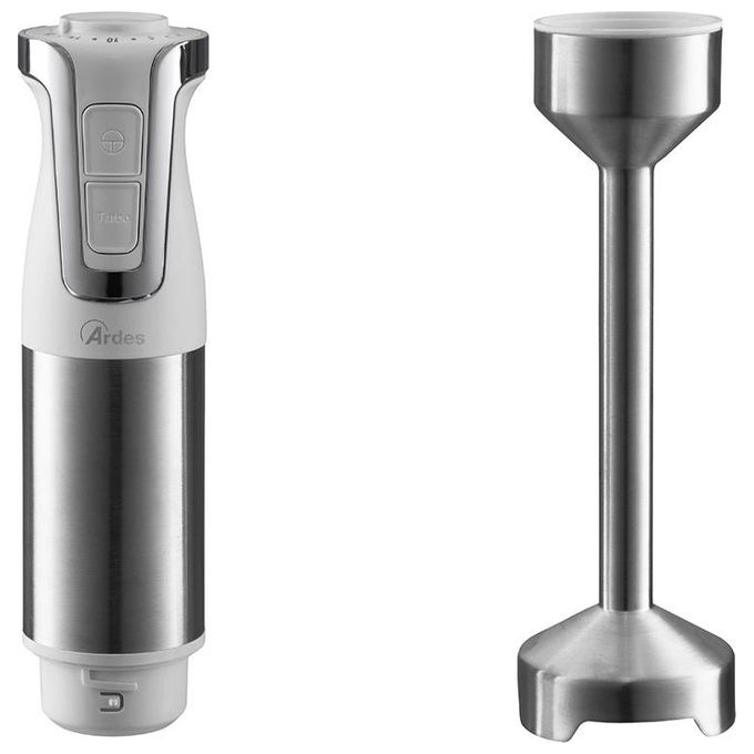 Ardes ARMIX02 Frullatore a Immersione NEO Professionale 4 lame Inox 17400 Giri al Minuto 2 Velocita' Gambo in Acciaio Inox