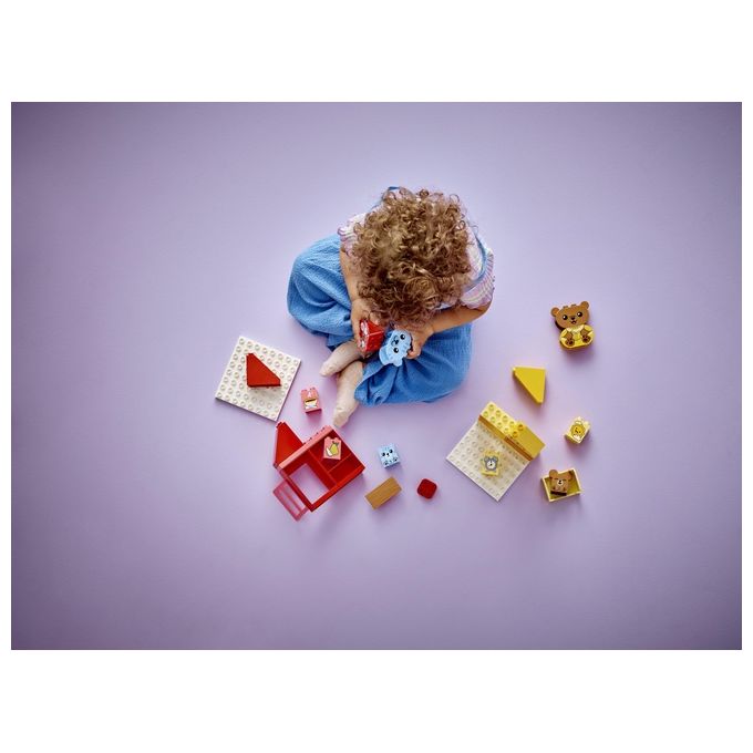 LEGO DUPLO 10414 Attivita' Quotidiane: Mangiare e Andare a Letto, Giochi per Bambini da 1.5 Anni in su con 4 Animali Giocattolo