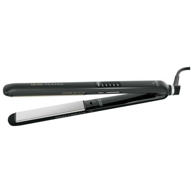 Ga.Ma Piastra Capelli Dual Plates Led 4D Nero