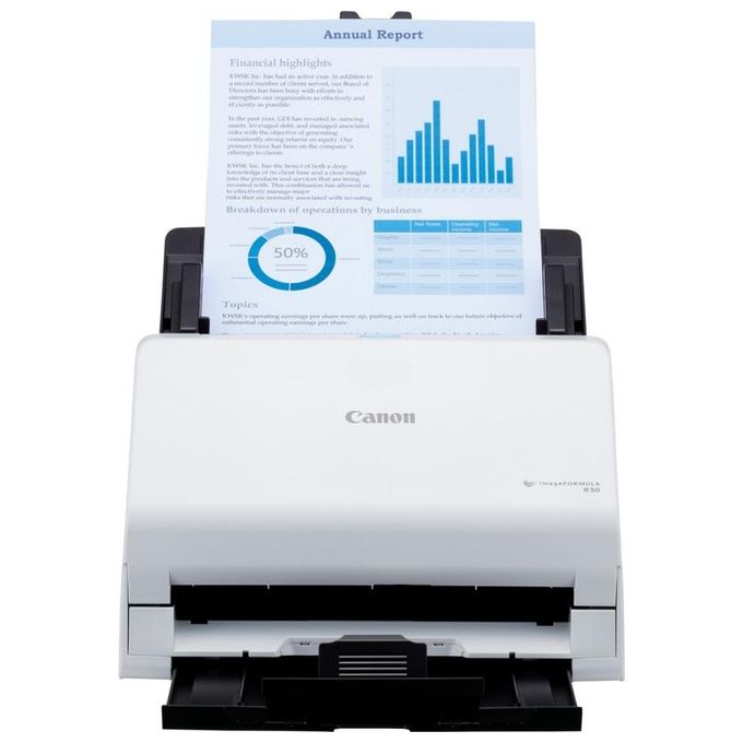 Canon imageFORMULA R30 Scanner con ADF  Alimentatore di Fogli 600x600 DPI A4 Bianco