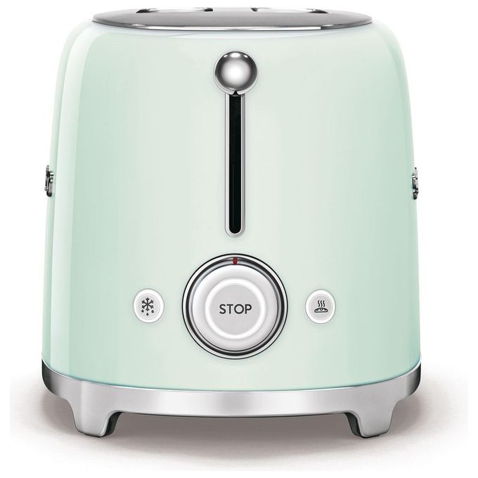 Smeg TSF02PGEU Estetica 50's Style Tostapane 4 Fette 6 Livelli di Doratura Verde Pastello