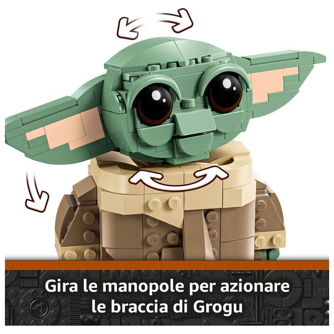 LEGO 75403 Star Wars Grogu con Carrozzina Hover 1048 pezzi con minifigure e accessori colore Nero