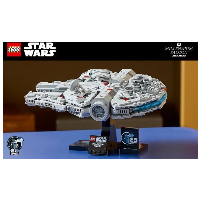 LEGO Star Wars 75375 Millennium Falcon, Modellino da Costruire di Astronave per Adulti, Idee Regalo Lui, Lei, Marito o Moglie