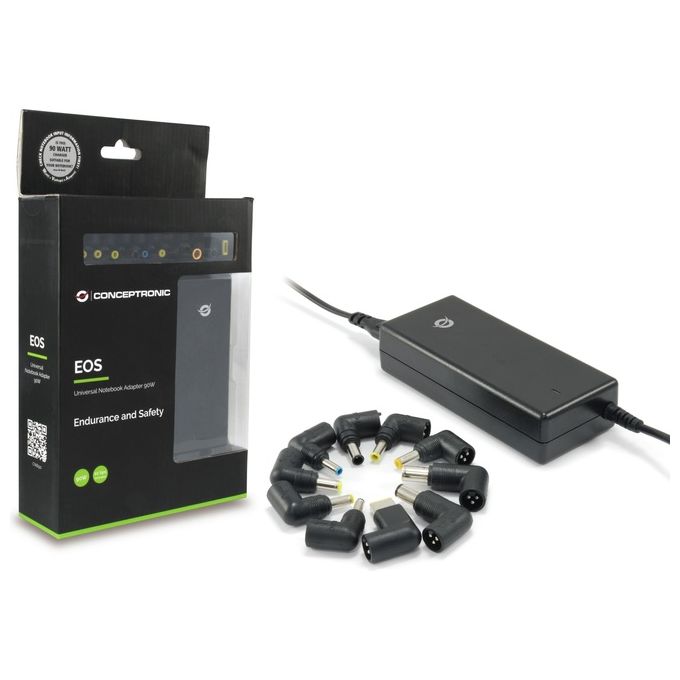 Conceptronic 90w Notebook Charger 10 Tips 7 Set