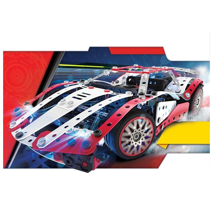 Meccano Multimodello da 25 Supercar Motorizzata Kit Di Costruzioni con 347 Pezzi Attrezzi e Fari Funzionanti