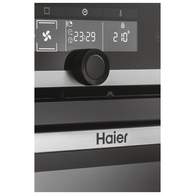 Haier HWO60SM2FS9XH Forno elettrico da incasso I-Turn Serie 2 Multi-level 70 Litri Pirolitico  Idrolitico 13 Funzioni Classe A Inox